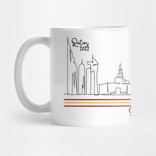 Doha Skyline - Qatar 2022 - Spain Mug